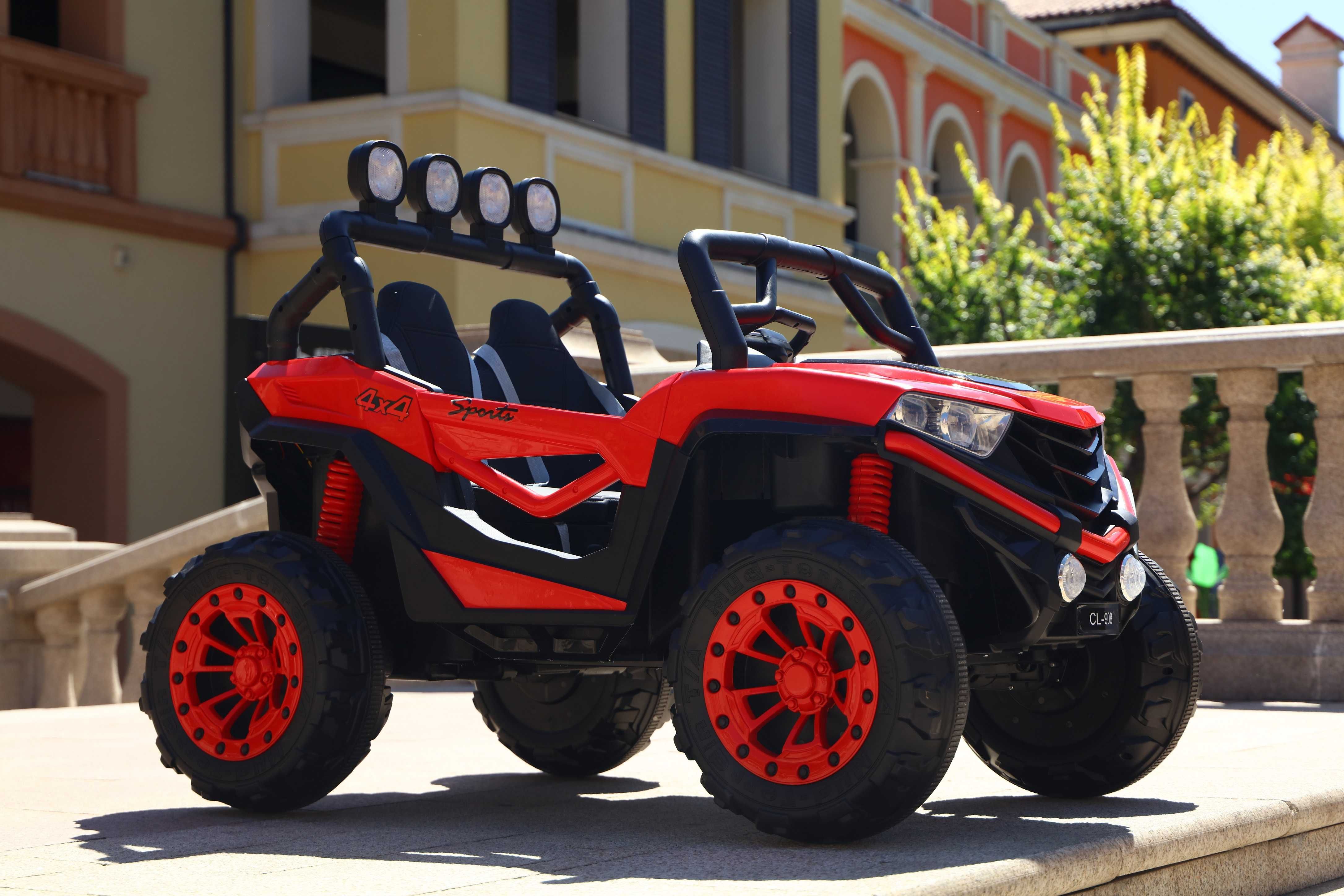 UTV electric 4x4 pentru 2 copii Kinderauto RZR1000 180W 12V Rosu