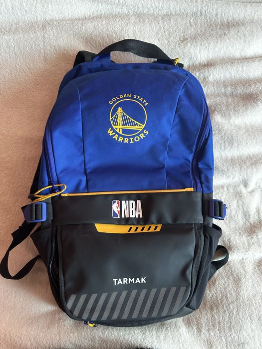 Раница за баскетбол, NBA Golden State, синя, 25L, Decatlon