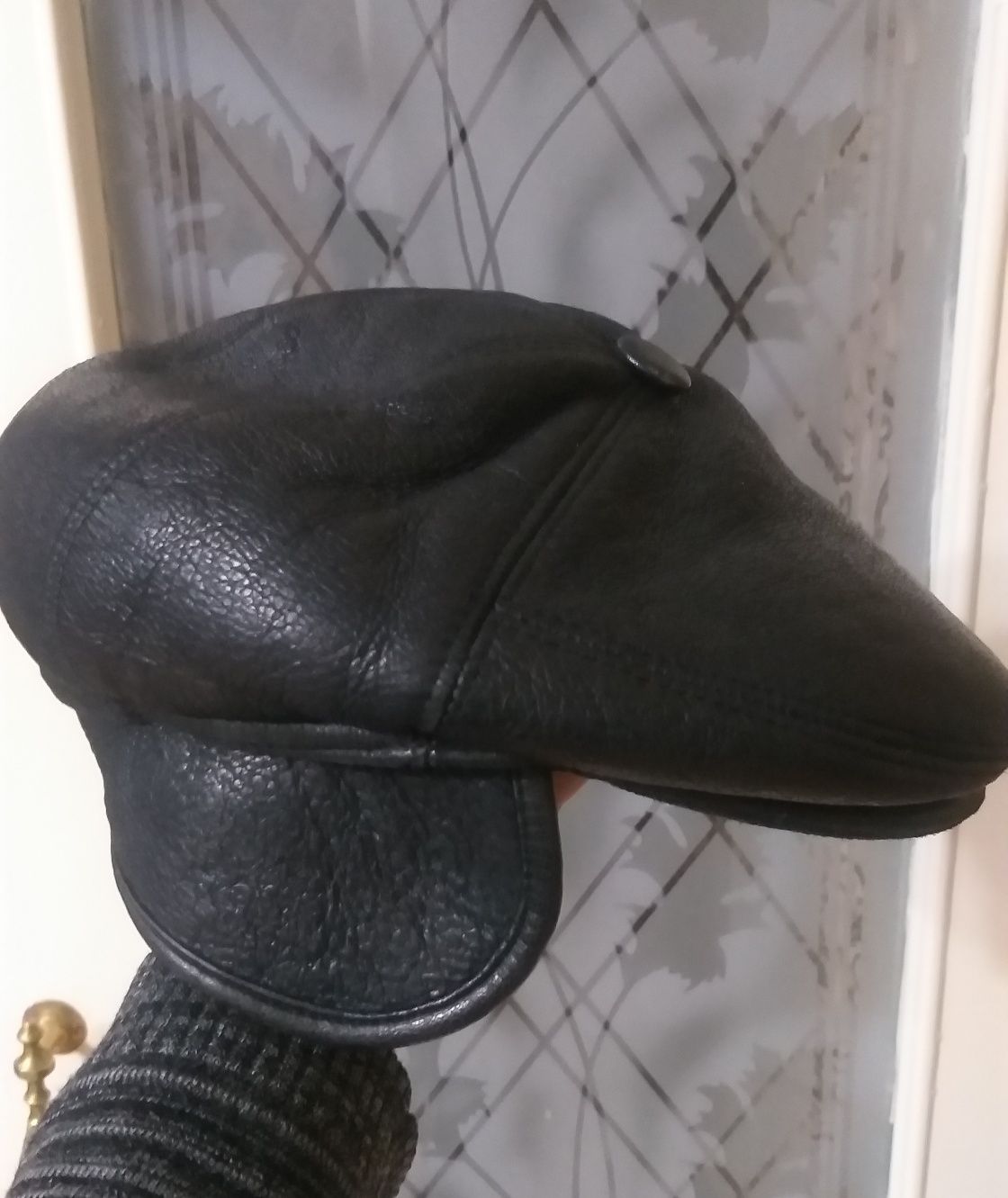 Зимняя кожанная кепка Mumcular leather (пр-во Турция)