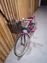 Bicicleta fete roz cu cos - Btwin (Decathlon) - 24 inci