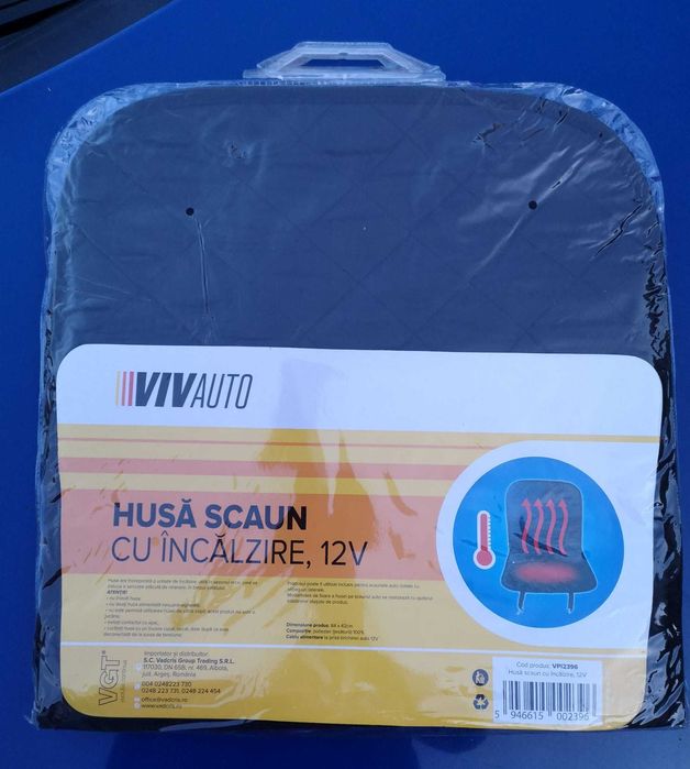 Husă auto 12 V cu încălzire, NOUĂ, alimentare la mufa de brichetă