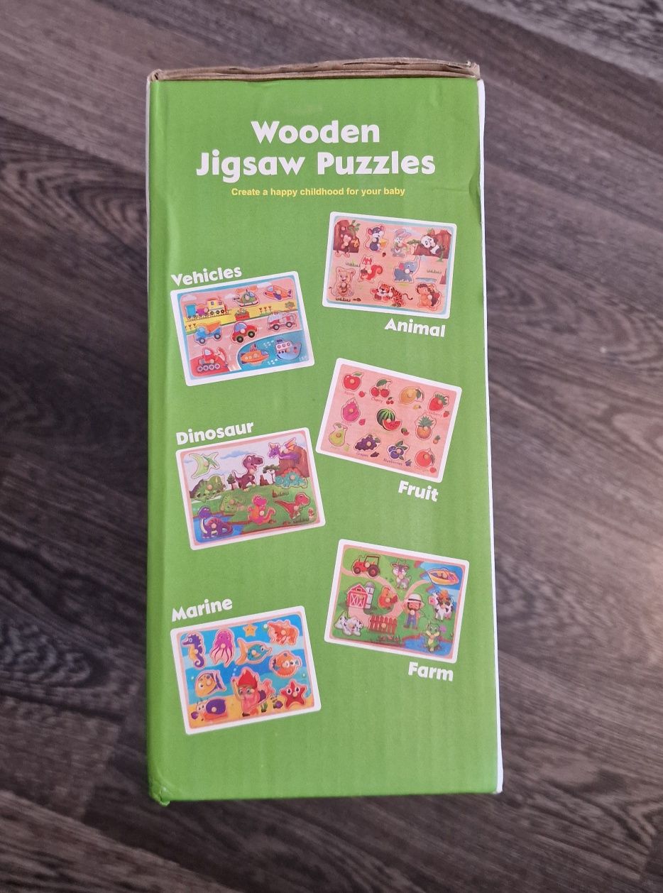 Wooden Puzzle / Дървен пъзел с дръжки за деца 3+