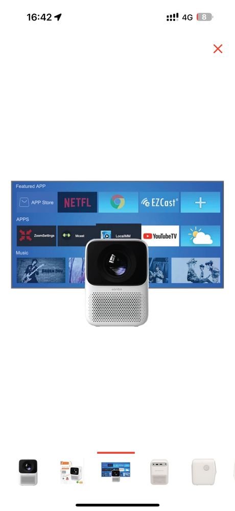Проектор Wanbo T2 Max Smart + штатив в подарок RED