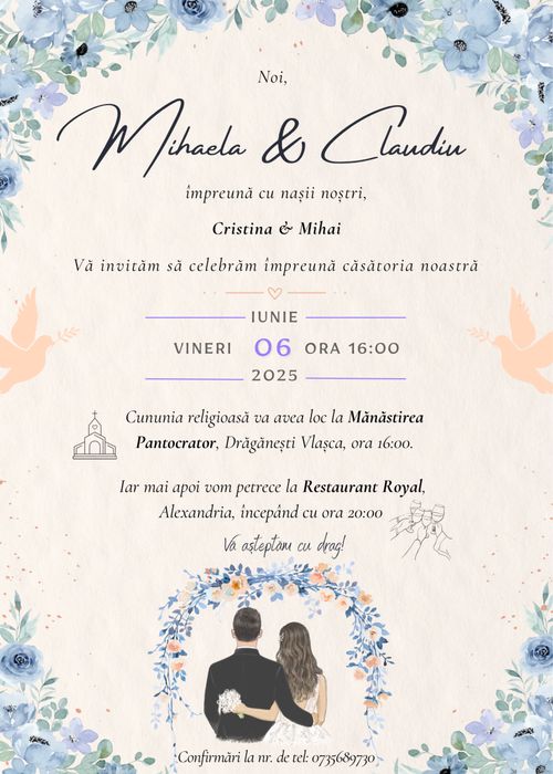Invitatii digitale pentru nunti si botezuri