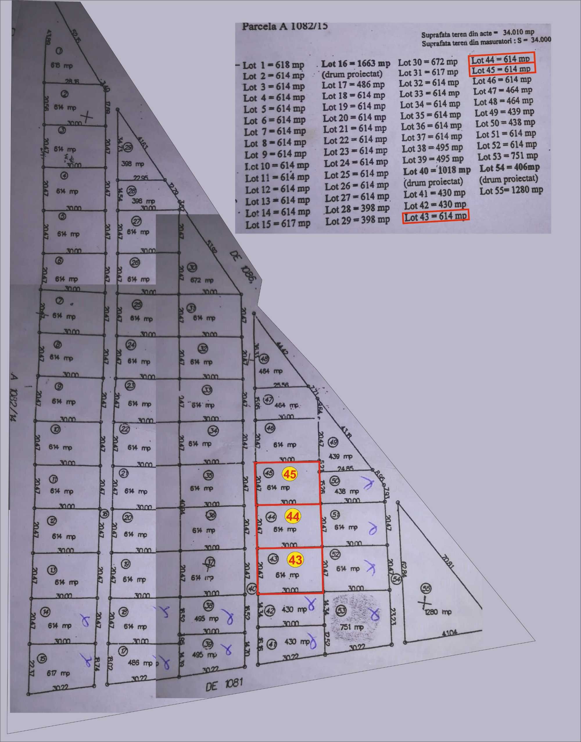 Ocazie: 47300 euro teren 614mp limita intravilan, Sere-Viile Noi