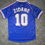 Tricou  fotbal vintage Zidane #10 Franța 1998  World Cup Adidas