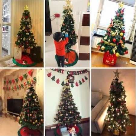 Brad Artificial de Craciun 180 cm, Suport metalic inclus