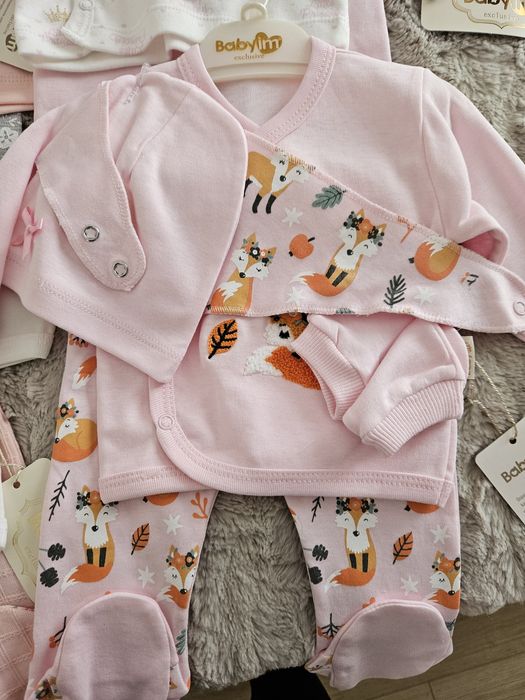 Set 4-5 piese bumbac 100% 0-3 luni(56-62)