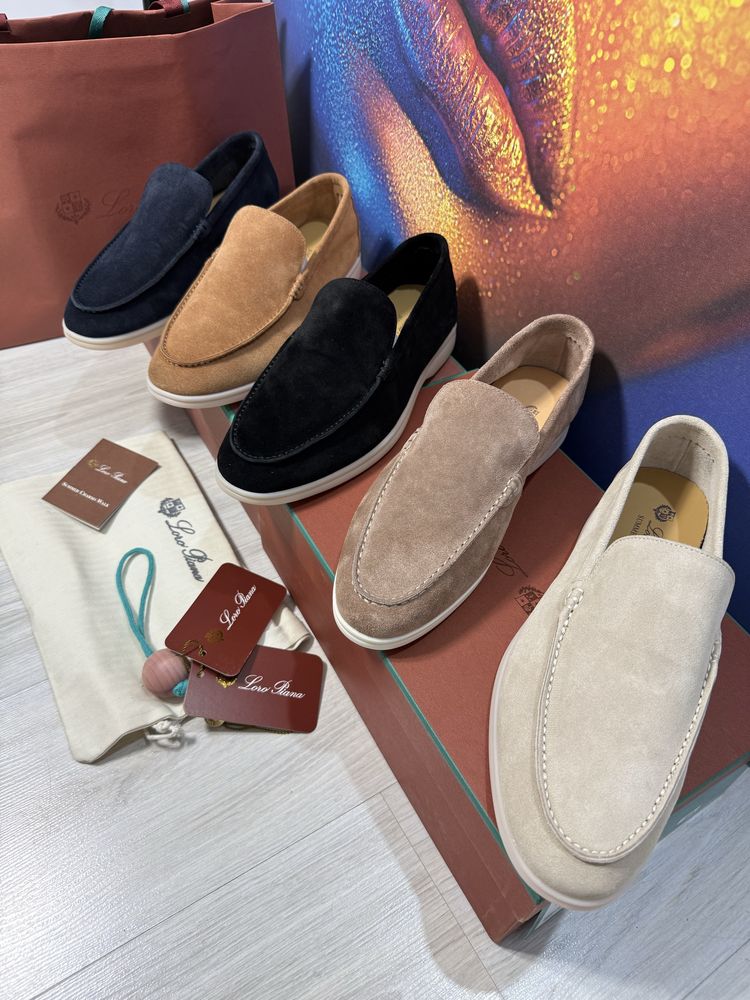 Mocasini Loro Piana piele naturala 100% Full Box colectie noua