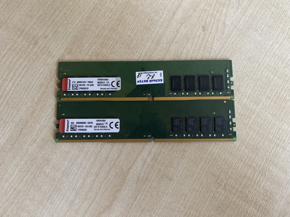 03У Kingston DDR4 16GB (2x8GB) 2666MHz - отличное состояние