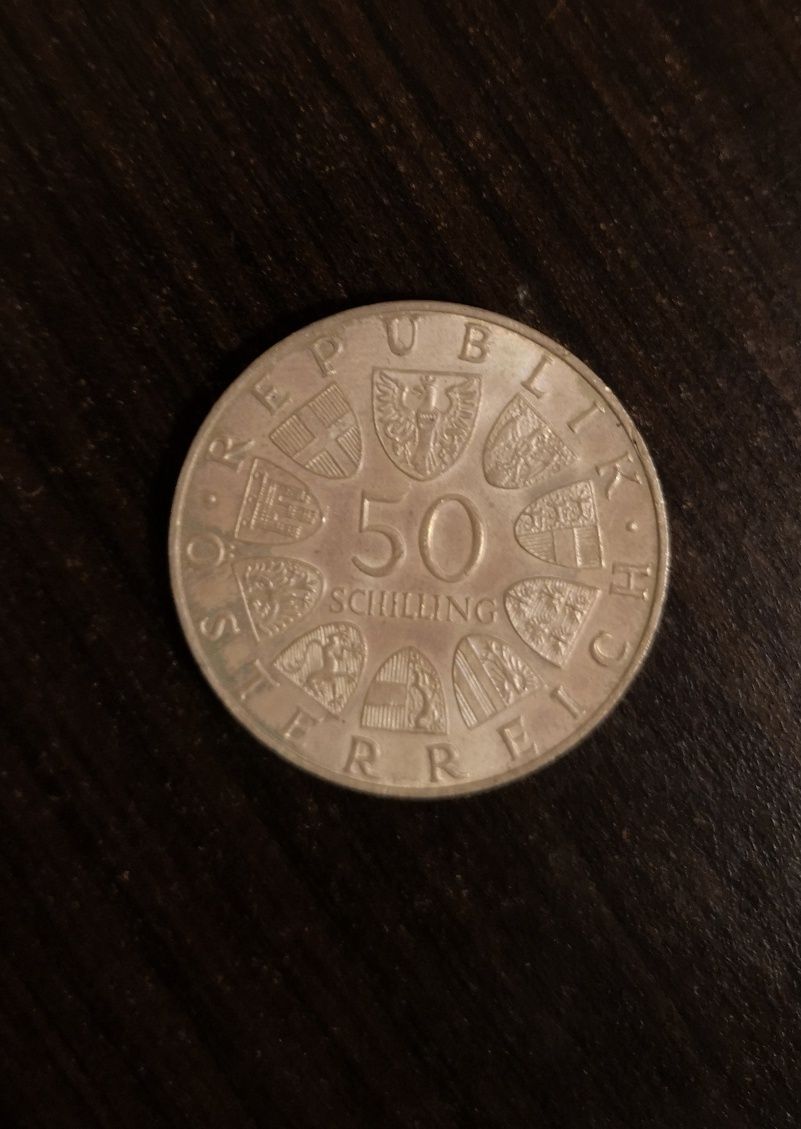 Moneda de colecție Argint 50 Schilling 1971