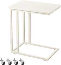 Masă laterală VASAGLE, masă de capăt, masă mobilă, cu cadru de oțel