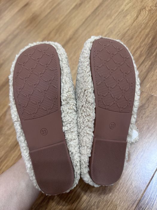 Теплые плюшевые балетки для девочки