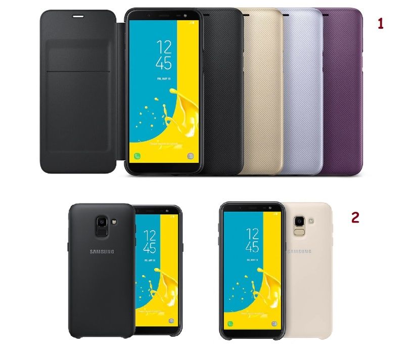 Husa originala Dual Layer / Wallet Cover Samsung Galaxy J6 2018