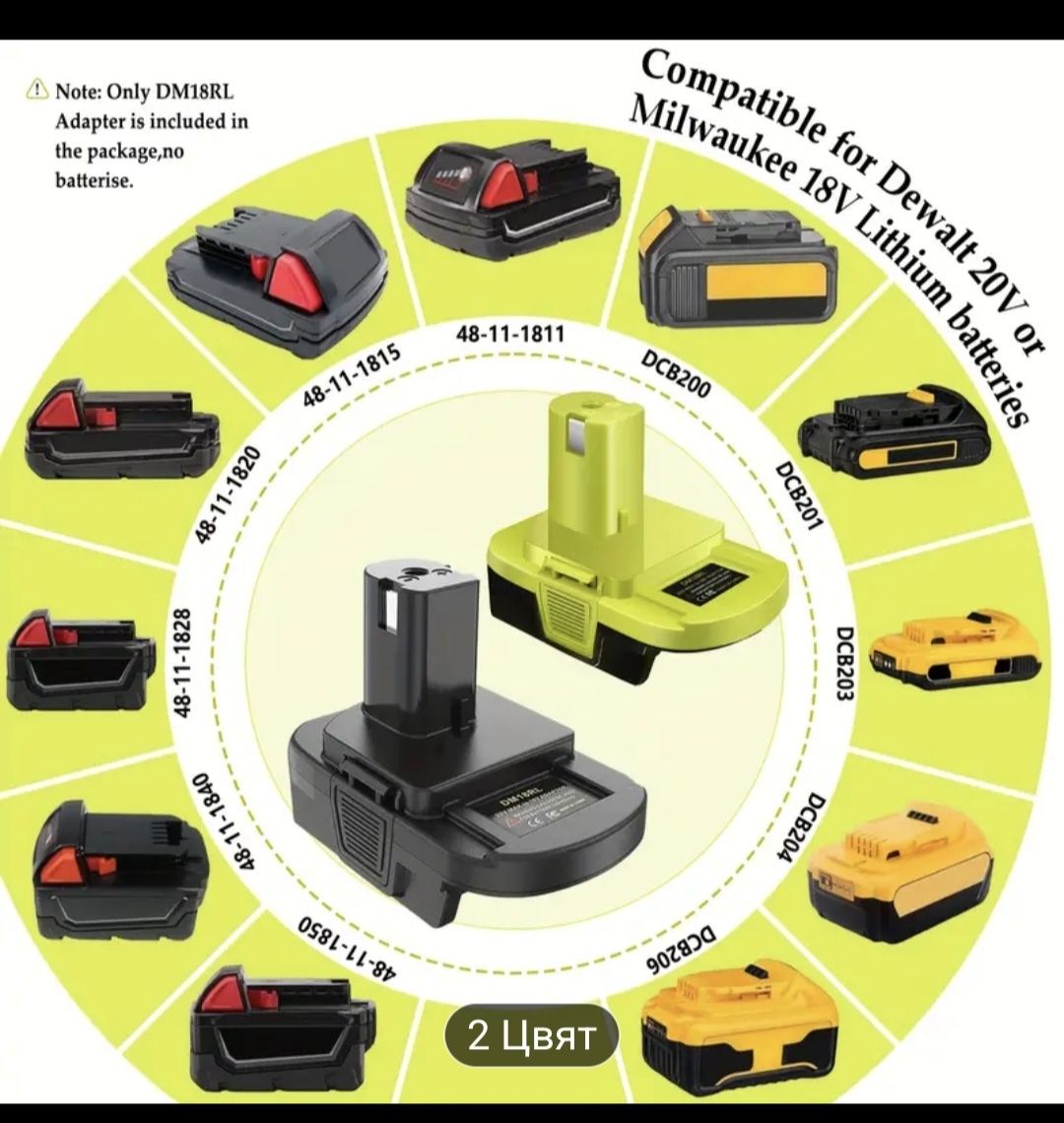 Адаптор за батерия винтоверт dewalt