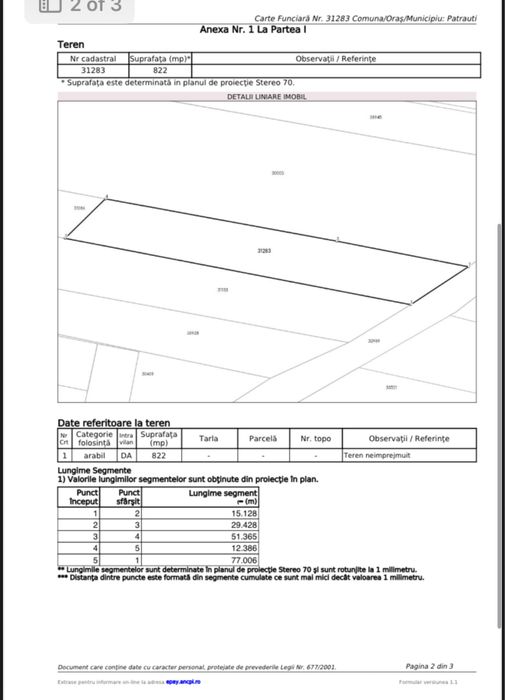 Teren Comercial 90 ari Front Stradal 45m Patrauti
