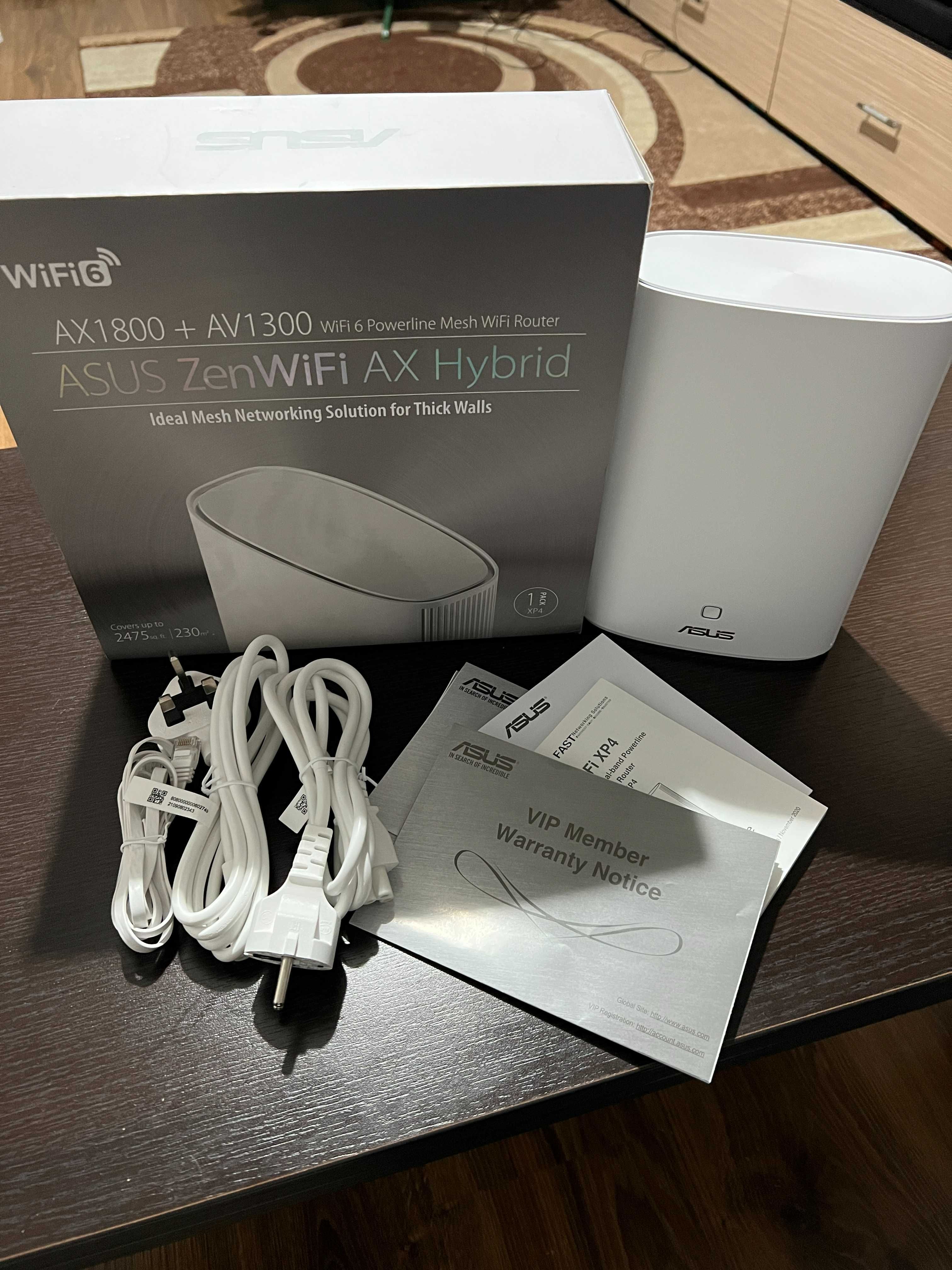Router Wireless ASUS ZenWiFi AX Hybrid XP4(1-Pack), AX1800, Wi-Fi 6