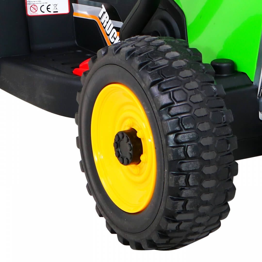 Tractor cu remorca pt copii BLOW TRUCK LUX roti EVA (MX-611-LUX) Verde
