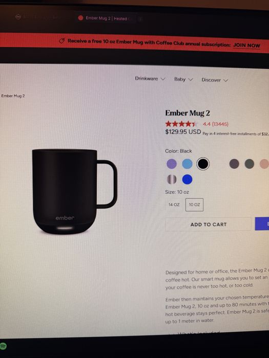 Vand cană Ember Mug2