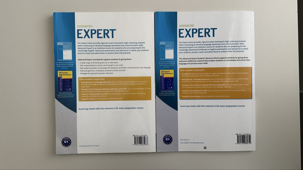 Pearson Advanced Course Book and Expert Student Recource Book