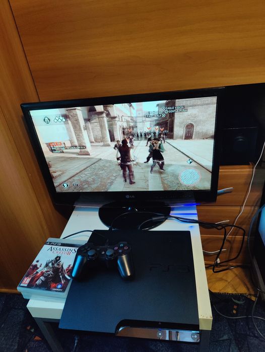 Vand PS3 Slim+Maneta+Jocuri