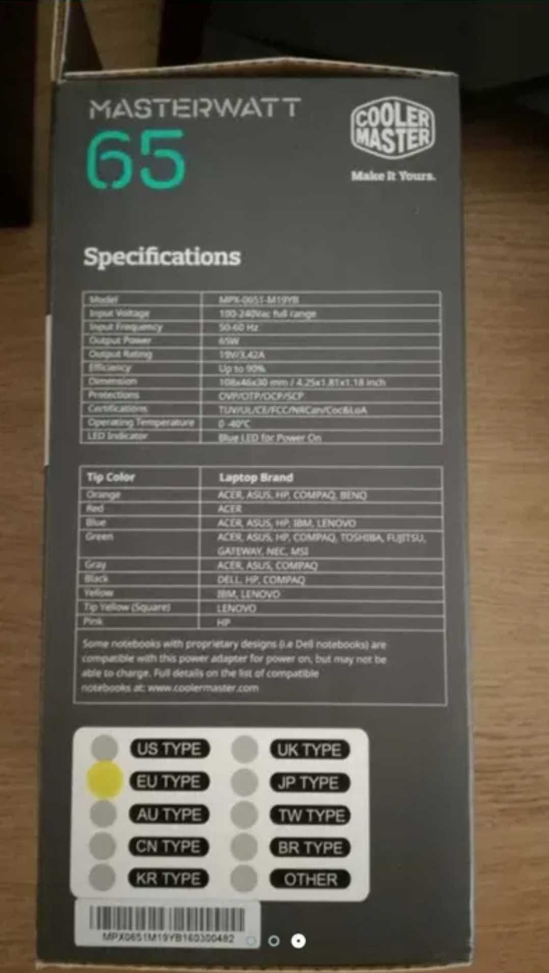 Incarcator adaptor laptop Cooler Master, HP, Dell, Lenovo, Asus 65W