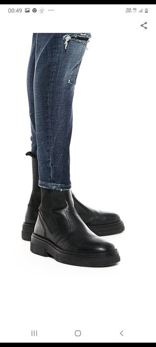 Gheta Zara din piele model Rick Owens ,marimea 40