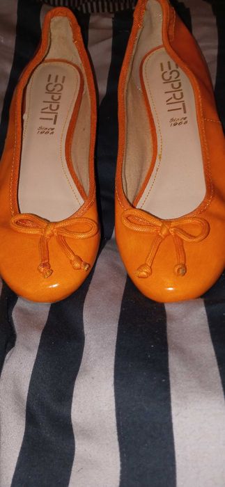 Esprit Balerini mocasini dama orange lac marimea 38