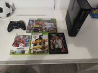 Xbox 360 + o maneta + jocuri