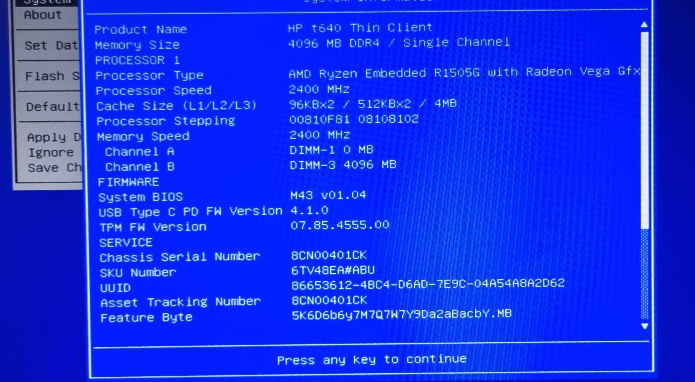 HP T640 thin client