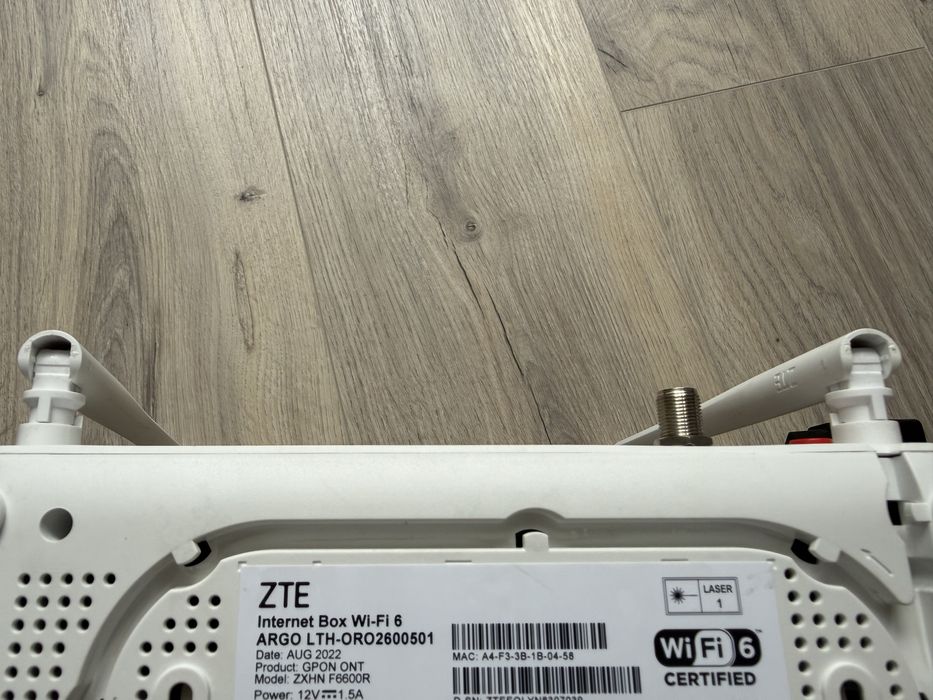 Router ZTE internet Box Wi-Fi 6