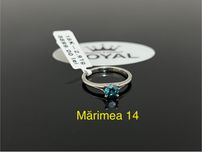 Bijuteria Royal CB : Inel dama aur alb 18k cu safir 2,91 grame