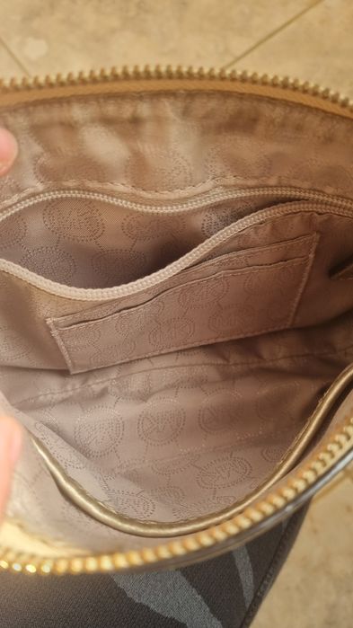 Michael Kors оригинална златиста чанта ест.кожа