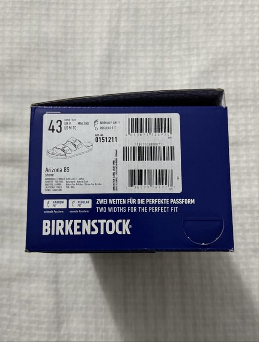 Birkenstock arizona bs stone размер 43