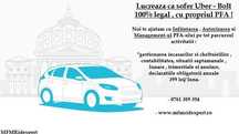 Infiintare PFA Uber Bolt , gestionare activitate ridesharing Craiova