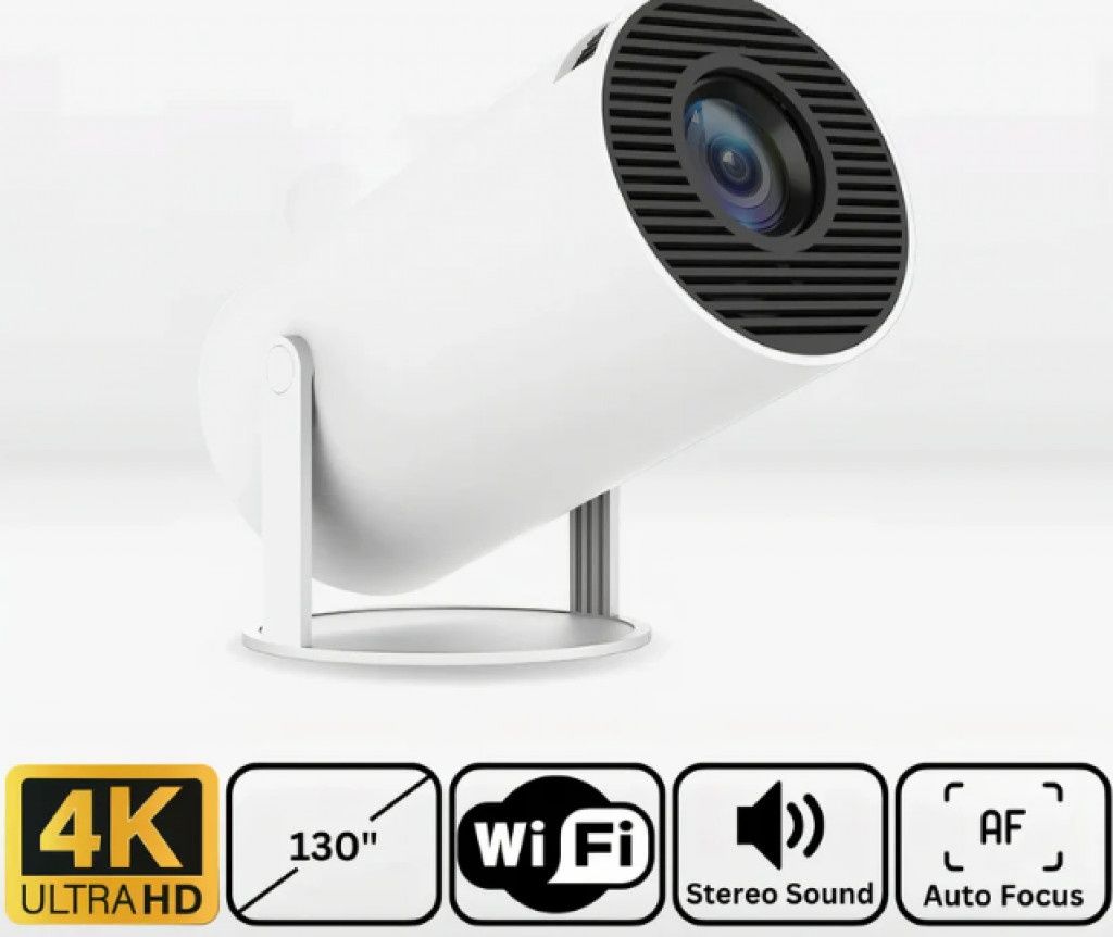 Преносим мини проектор,Android 11,HDMI връзка,USB,AV, Audio jack3.5mm,