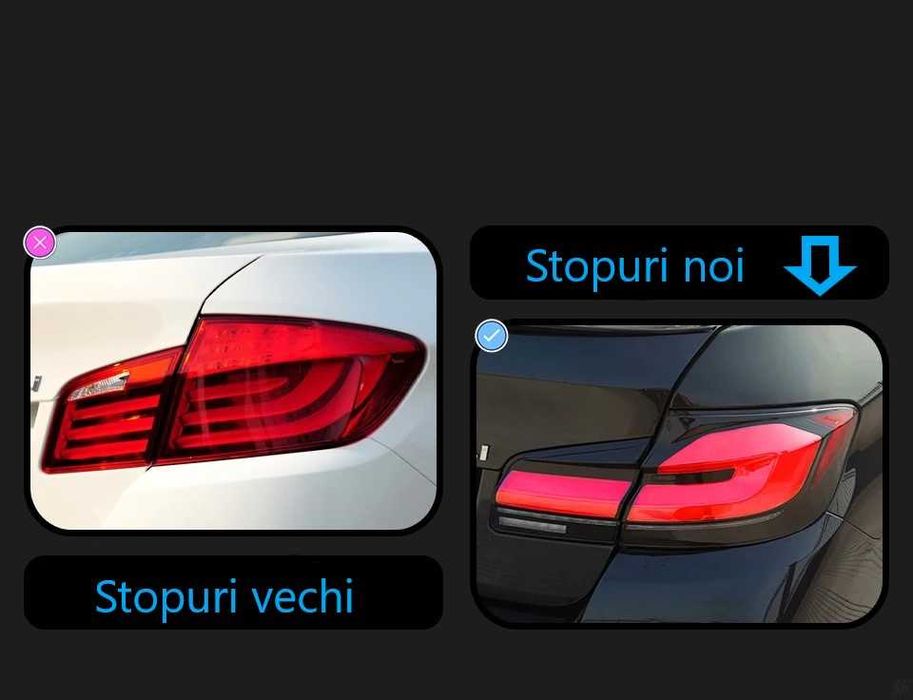 Set Stopuri Full LED Lampi BMW Seria 5 F10 Model G30 Look 2010 - 2016