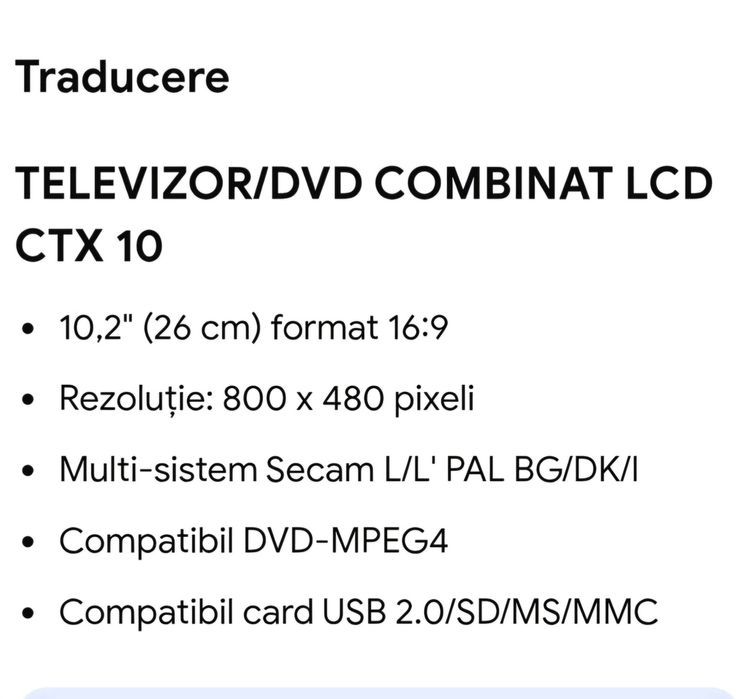Combined Lcd/tv/dvd ctx 10,nou in cutie.