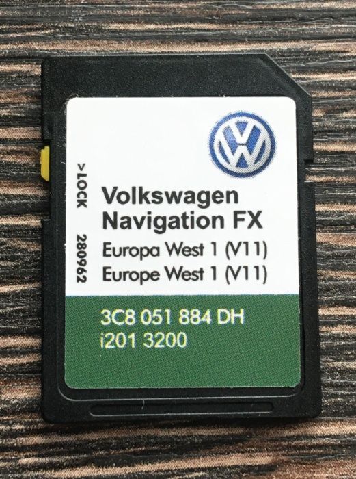 2022 VW Skoda Seat RNS 310 Amundsen Оригинална Sd Card FX West Europe