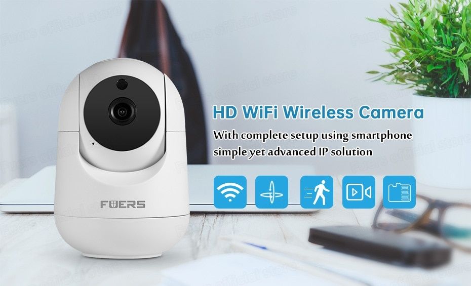 Умная беспроводная Wi-Fii IP камера Fuers 3MPx