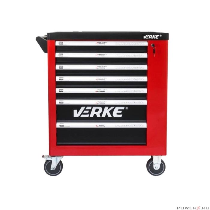 Dulap de scule cu 7 sertare echipat, 250 piese Verke