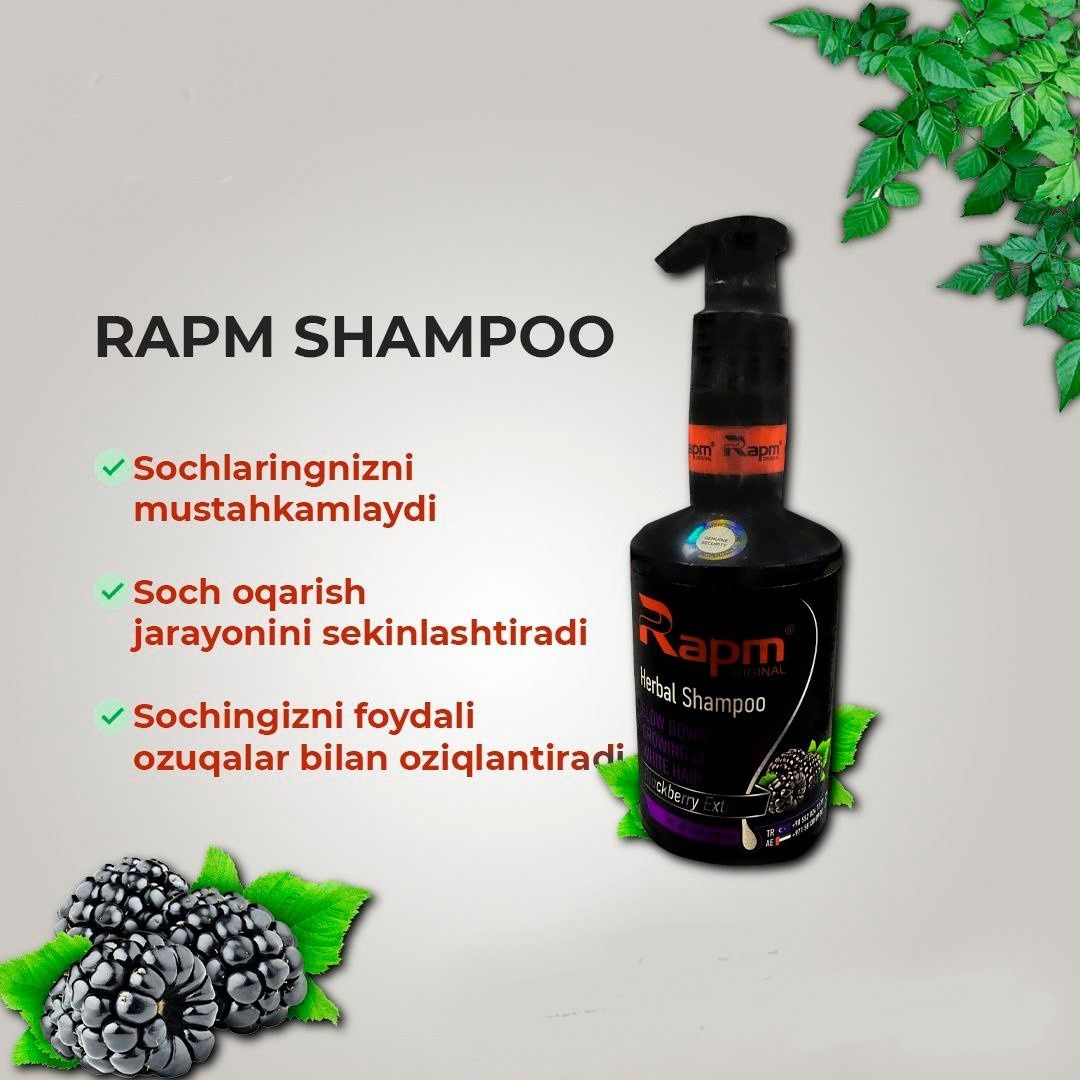 Rapm orginal shampunlari va conditioner  maxsulotlari mutaxassislar to