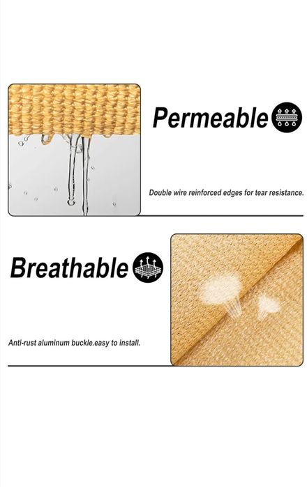 Vela/Copertina umbrire 3x3x3m