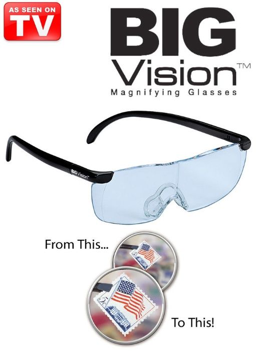 Оригинални BIG Зуум вижън диоптрични очила увеличителна лупа лупи