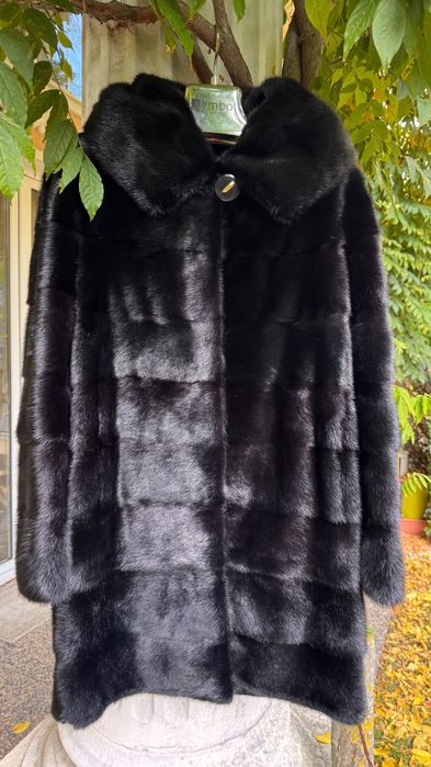 #79 Палто от норка 3 в 1.Визон.Яке от норка.Естествена кожа с косъм.