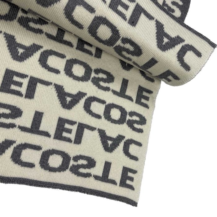 Унисекс шал Lacoste Wool Text Logo Grey Scarf