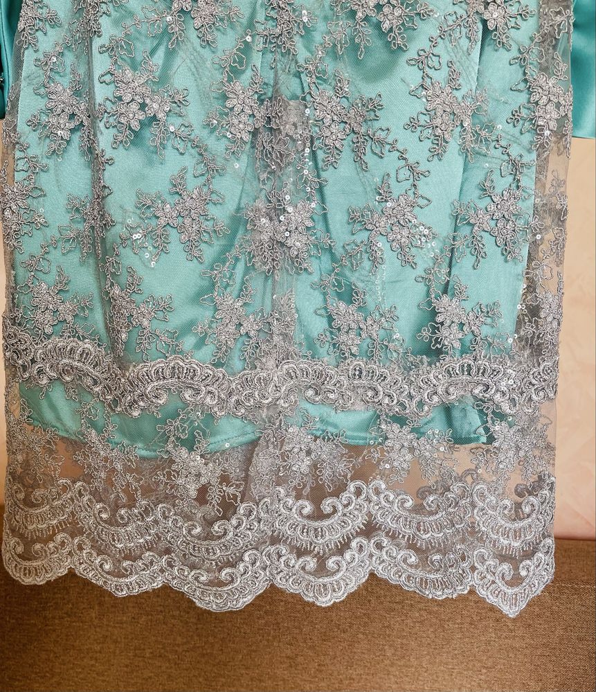 Rochie de seara, realizata manual - si cercei asortati cadou