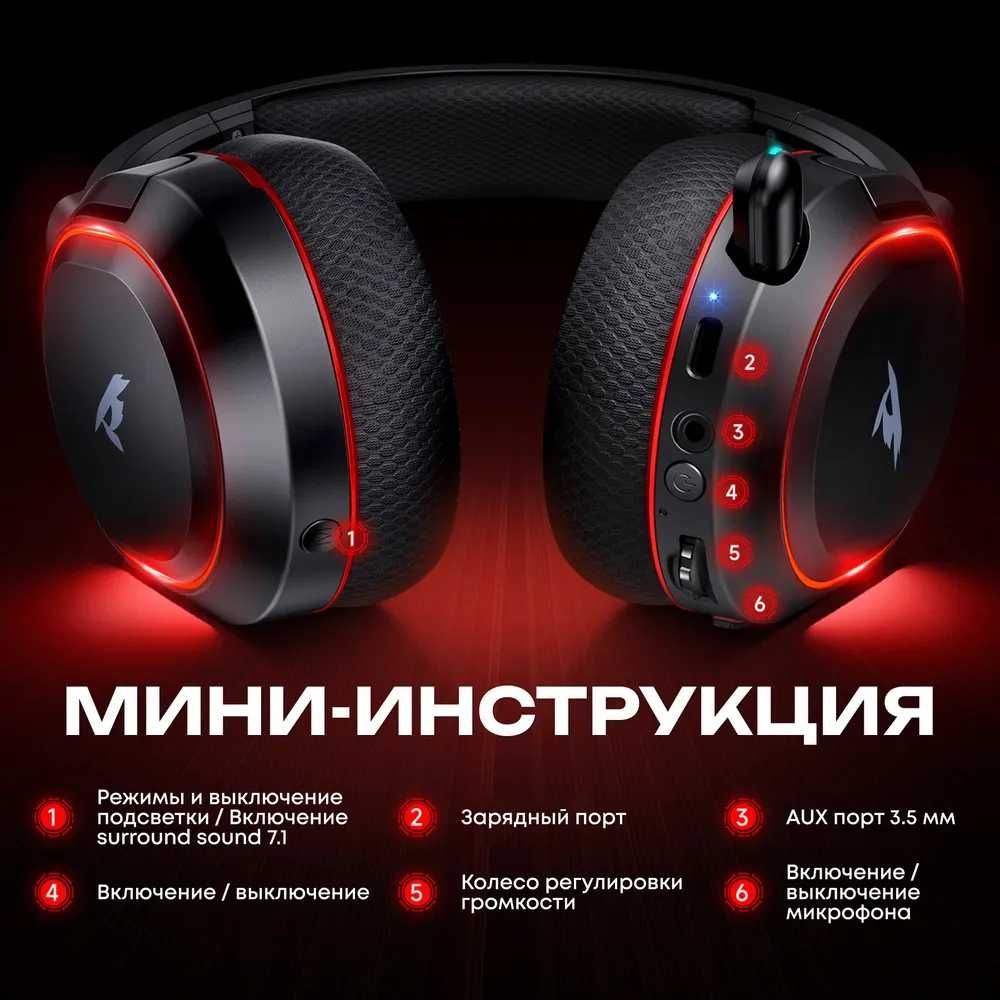 Беспроводные наушники Picun G2 с Bluetooth и адаптером, микрофоном