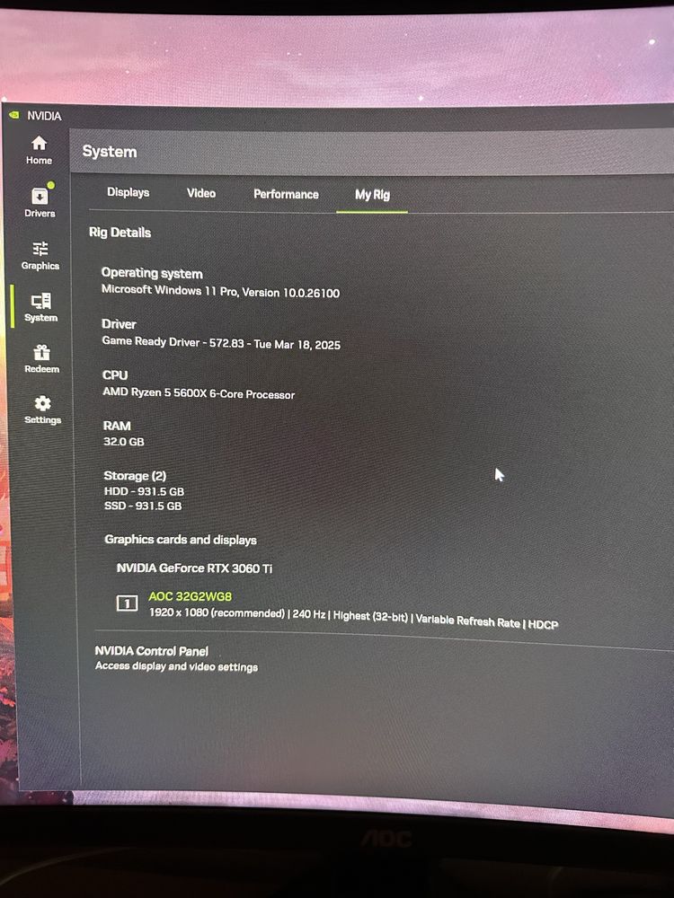 PC Gaming Geforce RTX 3060TI, Ryzen 5 5600X + Monitor 240hz
