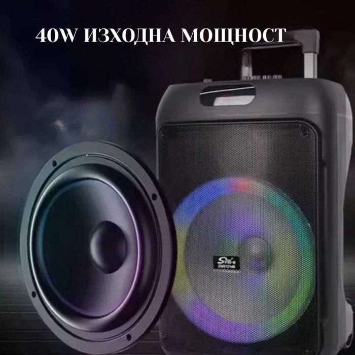 Преносима караоке тонколона Sing-e ZQS12148 (12") с мощен бас